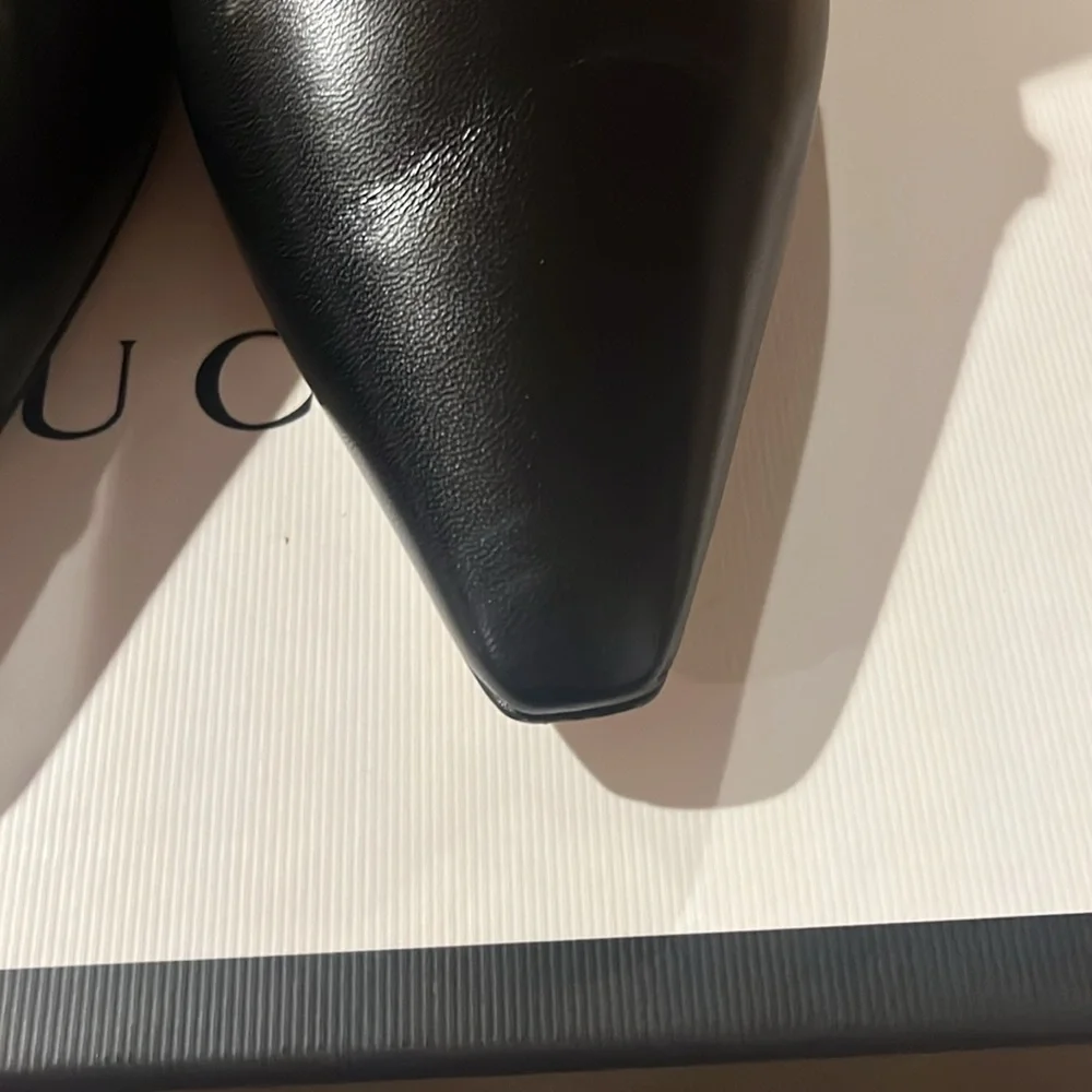 Gucci Kitten heel ankle boots Black womens 41-1/2 almost new!!!! authentic - Picture 8 of 10